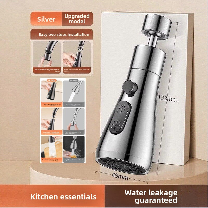 Universal 360 degree Rotate Kitchen Faucet Extender Aerator Plastic Splash Filter Kitchen Washbasin Faucet Bubbler Nozzle Aerator