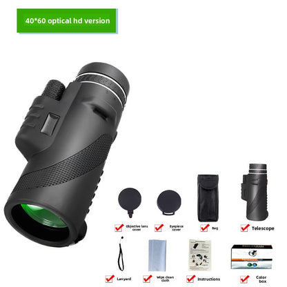 HD Professional Telescope Compass Monocular Powerful Waterproof Mini Pocket Zoom with Smartphone Hunting Camping