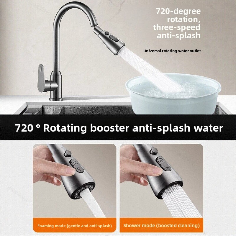 Universal 360 degree Rotate Kitchen Faucet Extender Aerator Plastic Splash Filter Kitchen Washbasin Faucet Bubbler Nozzle Aerator
