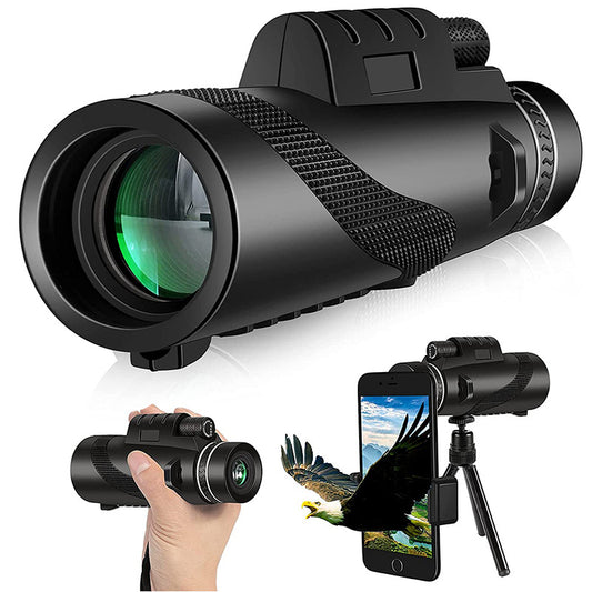 HD Professional Telescope Compass Monocular Powerful Waterproof Mini Pocket Zoom with Smartphone Hunting Camping