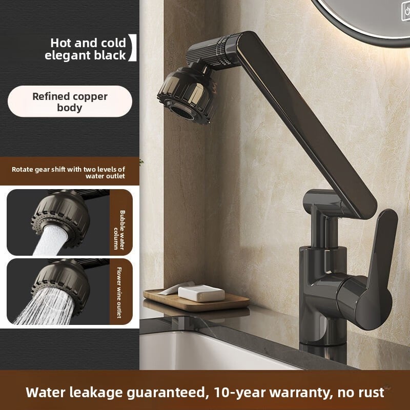 1080° Swivel Kitchen Sink Faucet Bathroom Sink ABS Faucet Basin Faucet Multifunction Cold and Hot Water Tap