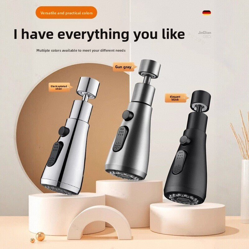 Universal 360 degree Rotate Kitchen Faucet Extender Aerator Plastic Splash Filter Kitchen Washbasin Faucet Bubbler Nozzle Aerator