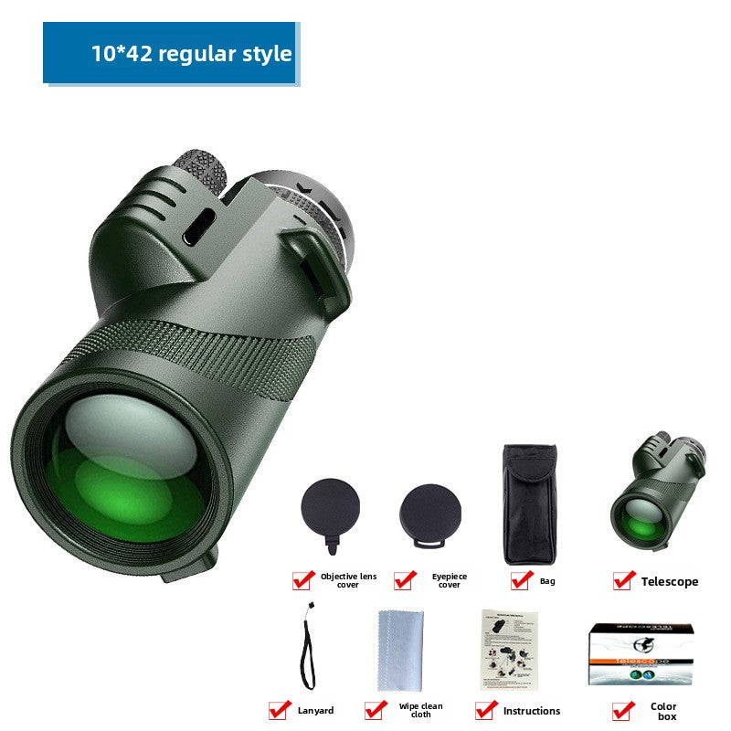 HD Professional Telescope Compass Monocular Powerful Waterproof Mini Pocket Zoom with Smartphone Hunting Camping