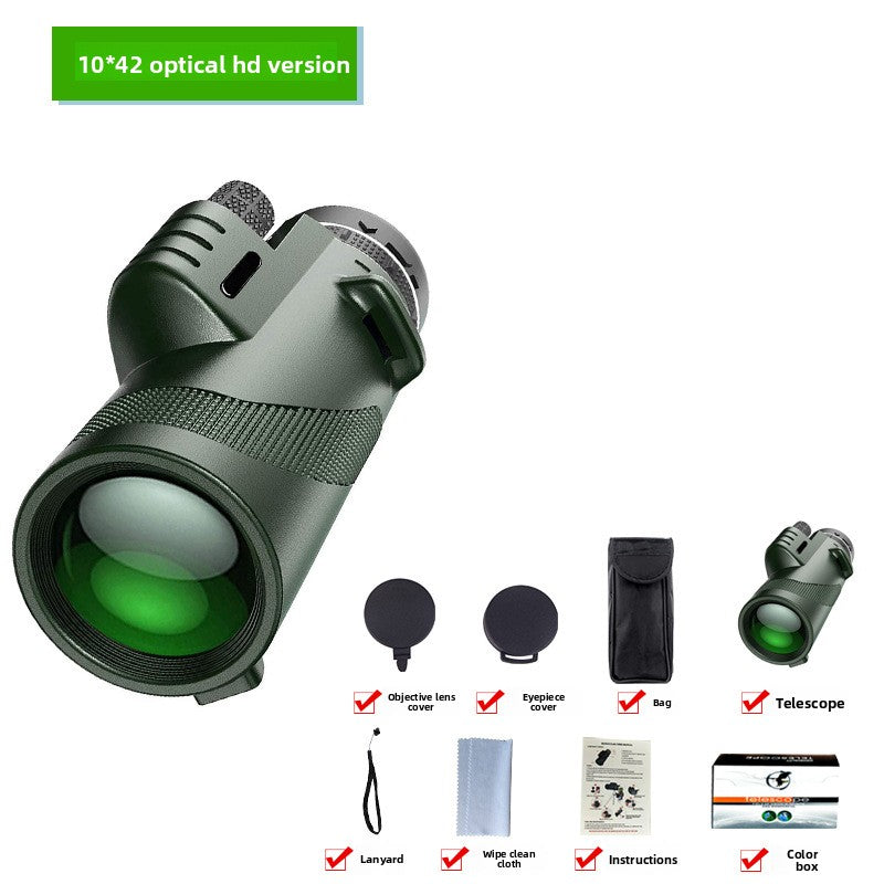 HD Professional Telescope Compass Monocular Powerful Waterproof Mini Pocket Zoom with Smartphone Hunting Camping