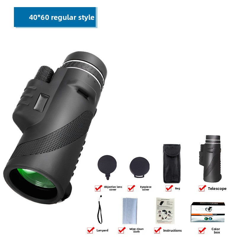 HD Professional Telescope Compass Monocular Powerful Waterproof Mini Pocket Zoom with Smartphone Hunting Camping