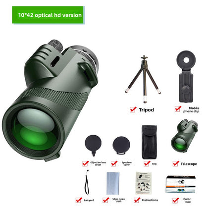 HD Professional Telescope Compass Monocular Powerful Waterproof Mini Pocket Zoom with Smartphone Hunting Camping