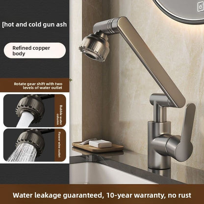 1080° Swivel Kitchen Sink Faucet Bathroom Sink ABS Faucet Basin Faucet Multifunction Cold and Hot Water Tap