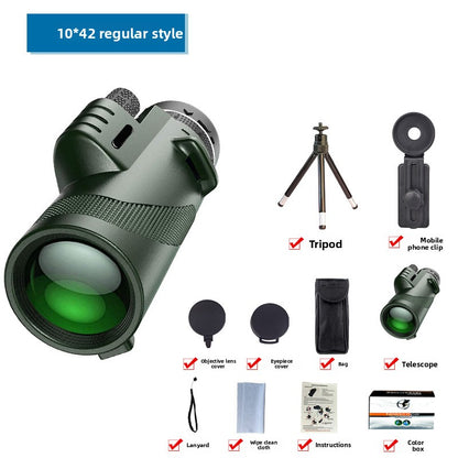 HD Professional Telescope Compass Monocular Powerful Waterproof Mini Pocket Zoom with Smartphone Hunting Camping