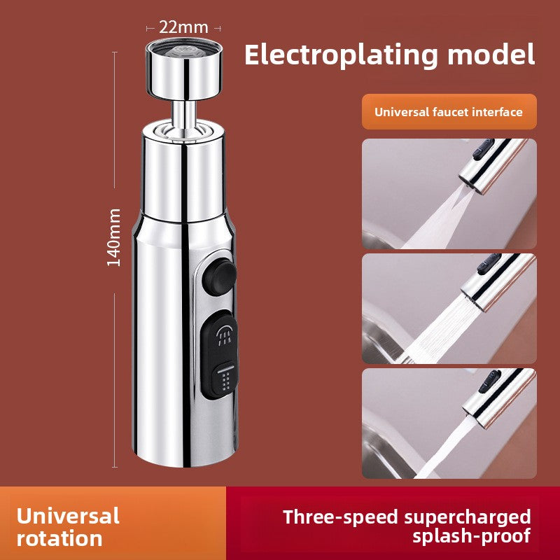 Universal 360 degree Rotate Kitchen Faucet Extender Aerator Plastic Splash Filter Kitchen Washbasin Faucet Bubbler Nozzle Aerator