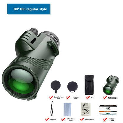 HD Professional Telescope Compass Monocular Powerful Waterproof Mini Pocket Zoom with Smartphone Hunting Camping