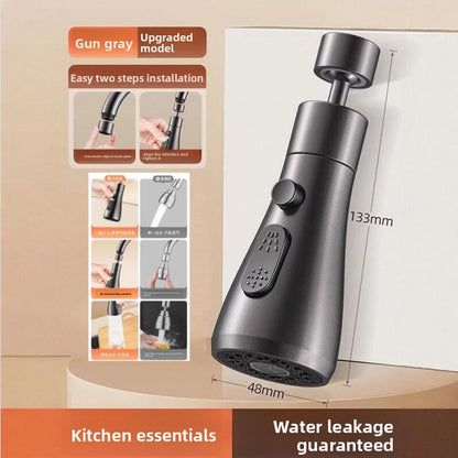 Universal 360 degree Rotate Kitchen Faucet Extender Aerator Plastic Splash Filter Kitchen Washbasin Faucet Bubbler Nozzle Aerator